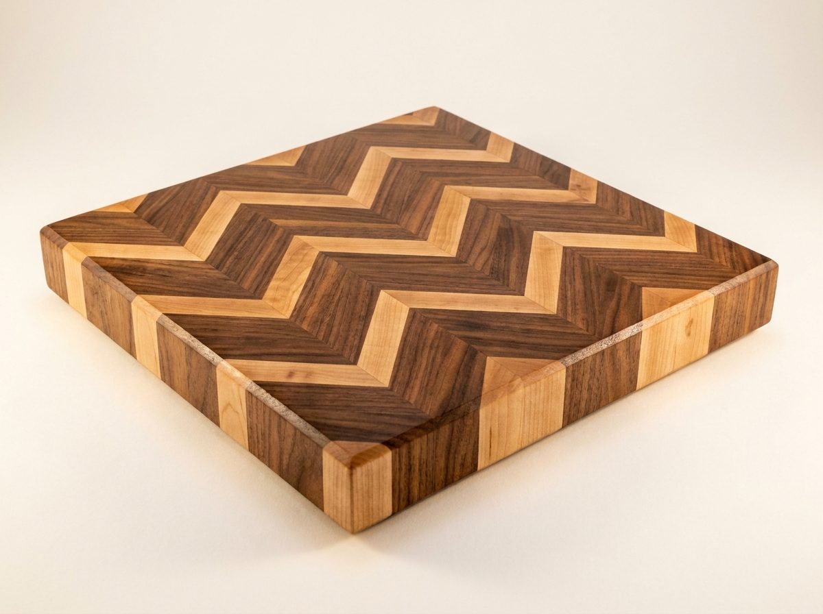 Walnut + Maple chevron